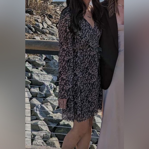 & Other Stories floral mesh wrap dress - Picture 4 of 5